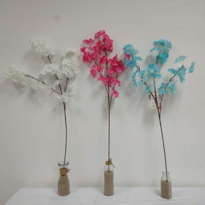 Indoor plastic artificial  cherry blossom flowers for sales