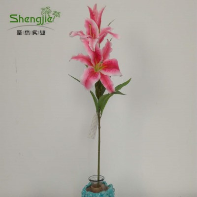 Cheap 95 cm high artificial lily flower for decoration