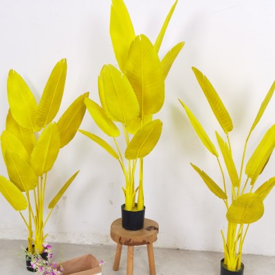 artificial banana plants in yellow color for sale