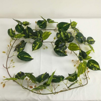 Cheap wholesale 210 cm artificial green leaf vine for decoration