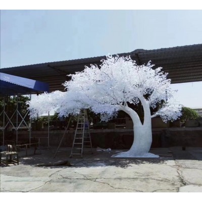 White Big Indoor Outdoor Decoration Artificial Plants ginkgo biloba Art Tree