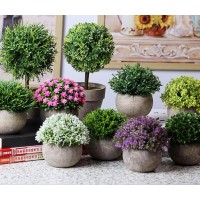 Simulation Green Plant Restoring Ancient Plastic Bonsai Flowers Grass Ball