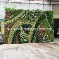 SJLJ013626 wall decoration artificial vertical green grass wall